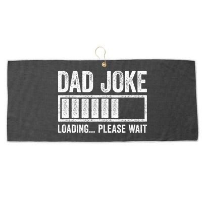 Dad Joke Loading Please Wait Father's Day Large Microfiber Waffle Golf Towel