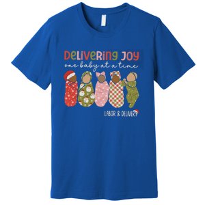 Delivering Joy Labor Delivery Christmas Birthday Specialist Gift Premium T-Shirt