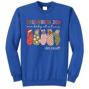 Delivering Joy Labor Delivery Christmas Birthday Specialist Gift Tall Sweatshirt