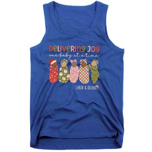 Delivering Joy Labor Delivery Christmas Birthday Specialist Gift Tank Top