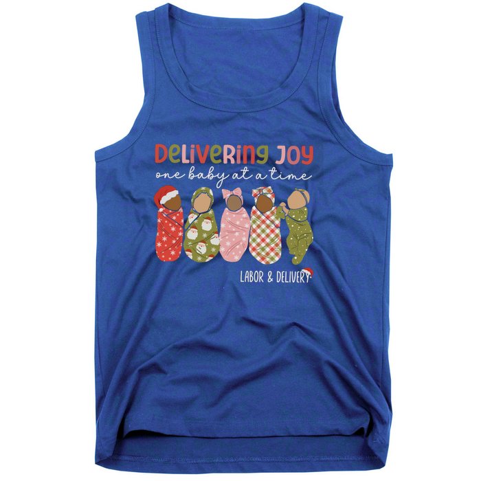 Delivering Joy Labor Delivery Christmas Birthday Specialist Gift Tank Top