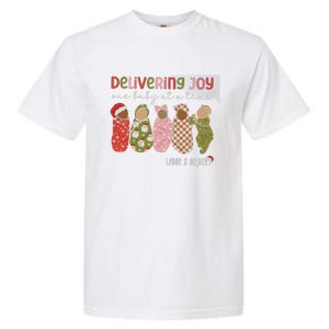 Delivering Joy Labor Delivery Christmas Birthday Specialist Gift Garment-Dyed Heavyweight T-Shirt