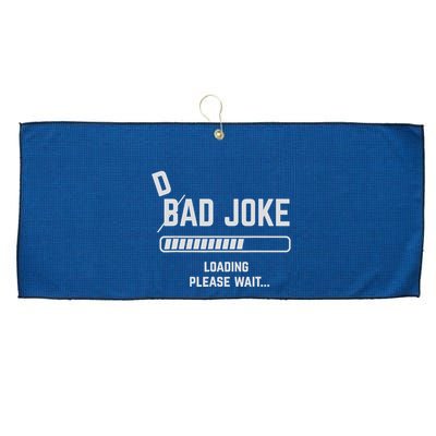 Dad Joke Loading Please Wait Daddy Father Humor Large Microfiber Waffle Golf Towel