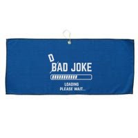 Dad Joke Loading Please Wait Daddy Father Humor Large Microfiber Waffle Golf Towel