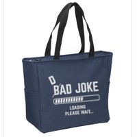 Dad Joke Loading Please Wait Daddy Father Humor Zip Tote Bag