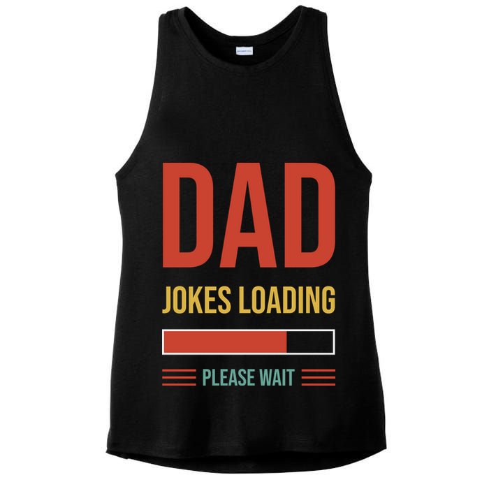 Dad Jokes Loading Funny Father T Ladies PosiCharge Tri-Blend Wicking Tank