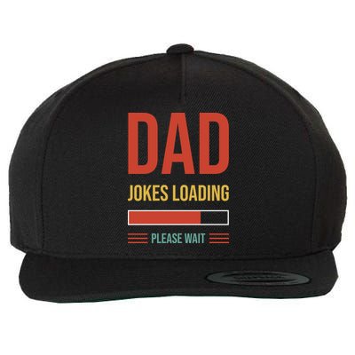 Dad Jokes Loading Funny Father T Wool Snapback Cap