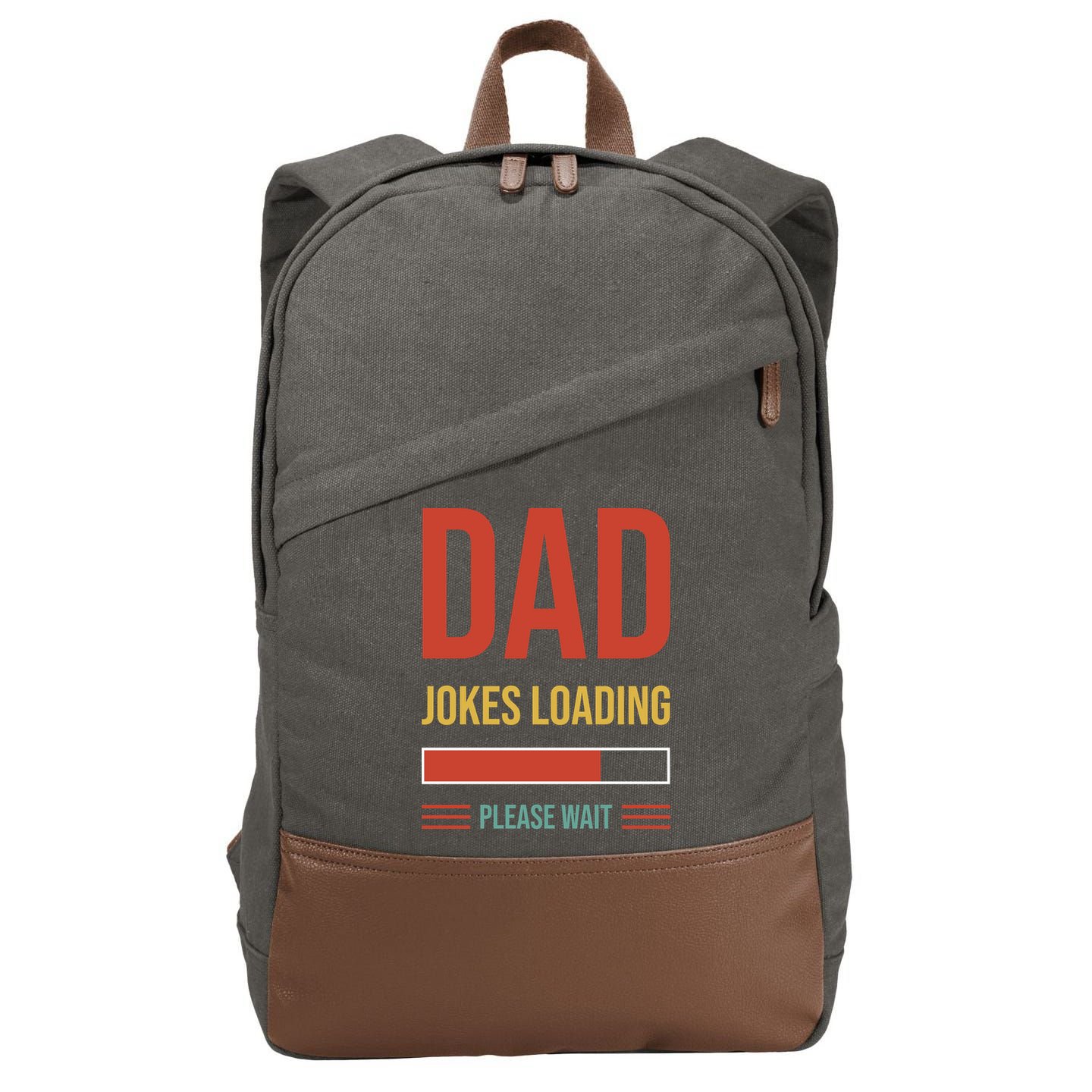 Dad Jokes Loading Funny Father T Cotton Canvas Backpack