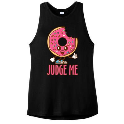 Donut Judge Me Doughnuts Ladies PosiCharge Tri-Blend Wicking Tank