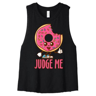 Donut Judge Me Doughnuts Women's Racerback Cropped Tank