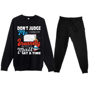 Dont Judge Me Postal Worker Mailman Postman Mail Carrier Premium Crewneck Sweatsuit Set