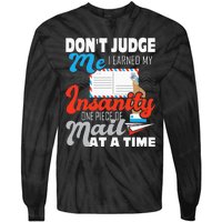 Dont Judge Me Postal Worker Mailman Postman Mail Carrier Tie-Dye Long Sleeve Shirt