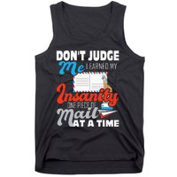 Dont Judge Me Postal Worker Mailman Postman Mail Carrier Tank Top