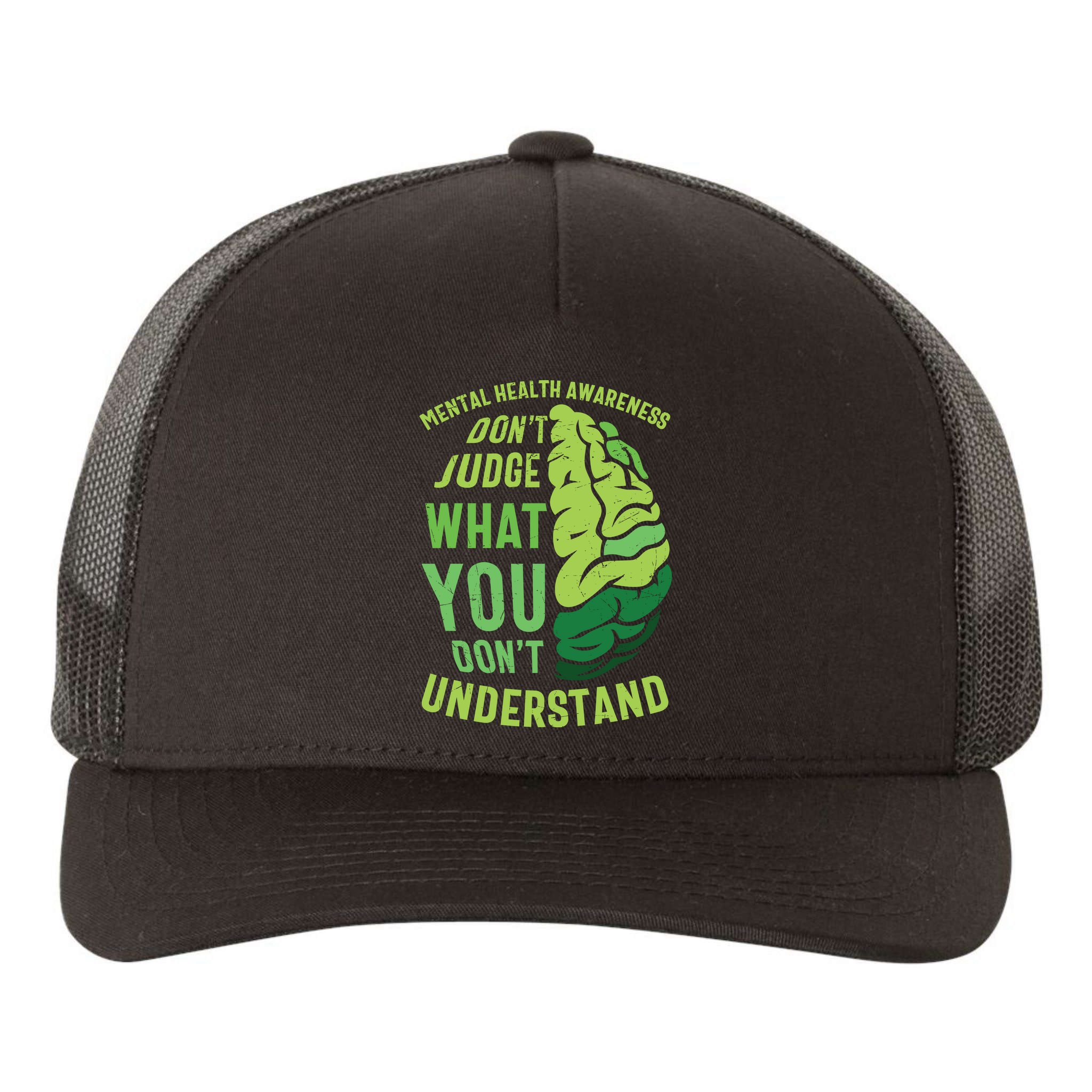 Dont Judge Mental Health Awareness Yupoong Adult 5-Panel Trucker Hat