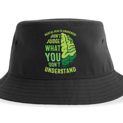 Dont Judge Mental Health Awareness Sustainable Bucket Hat