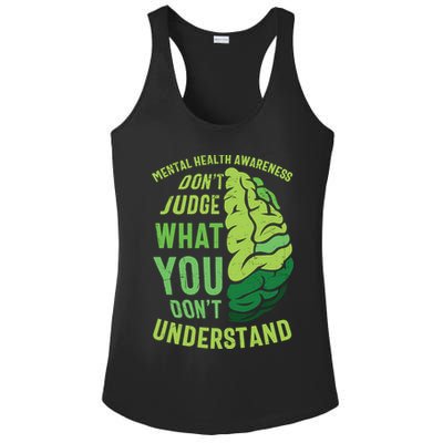 Dont Judge Mental Health Awareness Ladies PosiCharge Competitor Racerback Tank