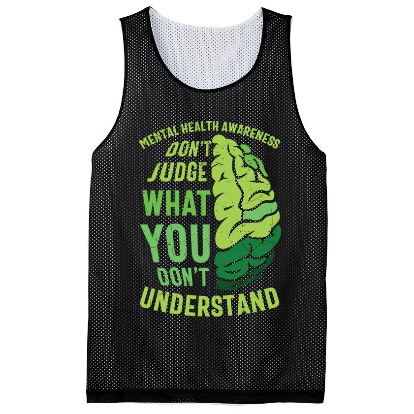 Dont Judge Mental Health Awareness Mesh Reversible Basketball Jersey Tank