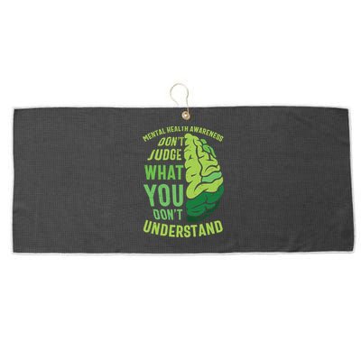 Dont Judge Mental Health Awareness Large Microfiber Waffle Golf Towel