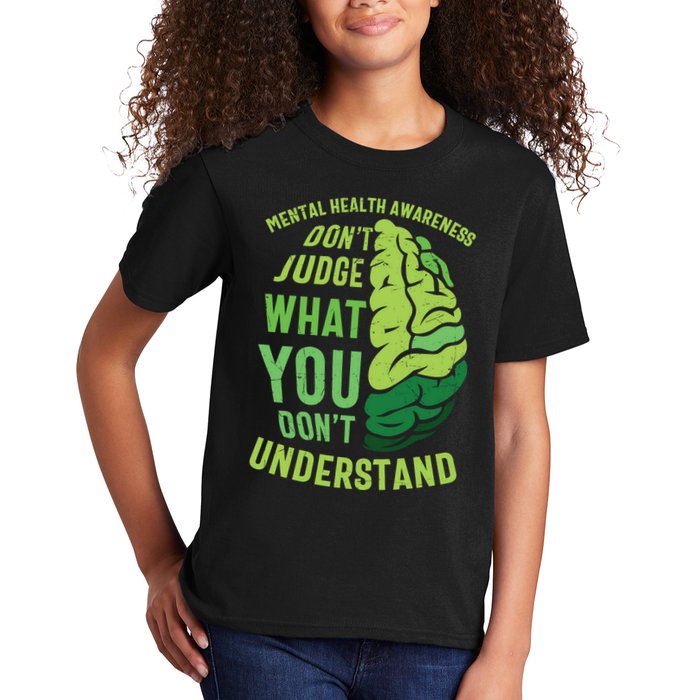 Dont Judge Mental Health Awareness Kids T-Shirt