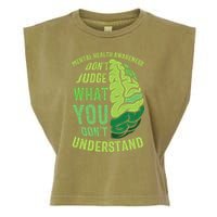 Dont Judge Mental Health Awareness Garment-Dyed Women's Muscle Tee