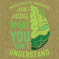 Dont Judge Mental Health Awareness Garment-Dyed Women's Muscle Tee