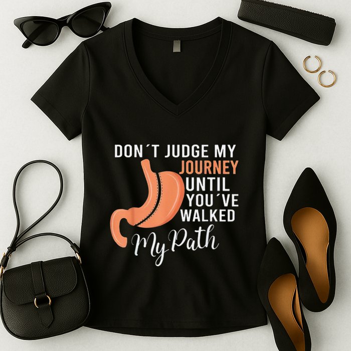 DonT Judge My Journey Until YouVe Walked My Path Women's V-Neck T-Shirt