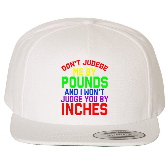 DonT Judge Me By Pounds And I WonT Judge You By Inches Wool Snapback Cap