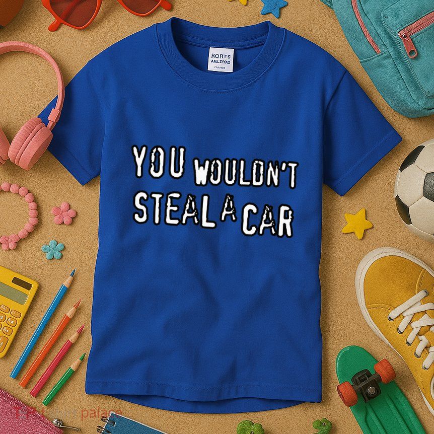 Dad Joke Movie Pirate You Wouldnt Steal A Car Pirate Costume Kids T-Shirt