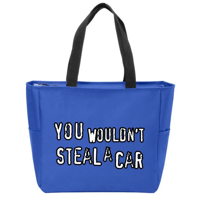 Dad Joke Movie Pirate You Wouldnt Steal A Car Pirate Costume Zip Tote Bag
