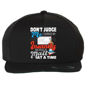 Dont Judge Me Postal Worker Mailman Postman Mail Carrier Wool Snapback Cap