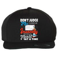 Dont Judge Me Postal Worker Mailman Postman Mail Carrier Wool Snapback Cap