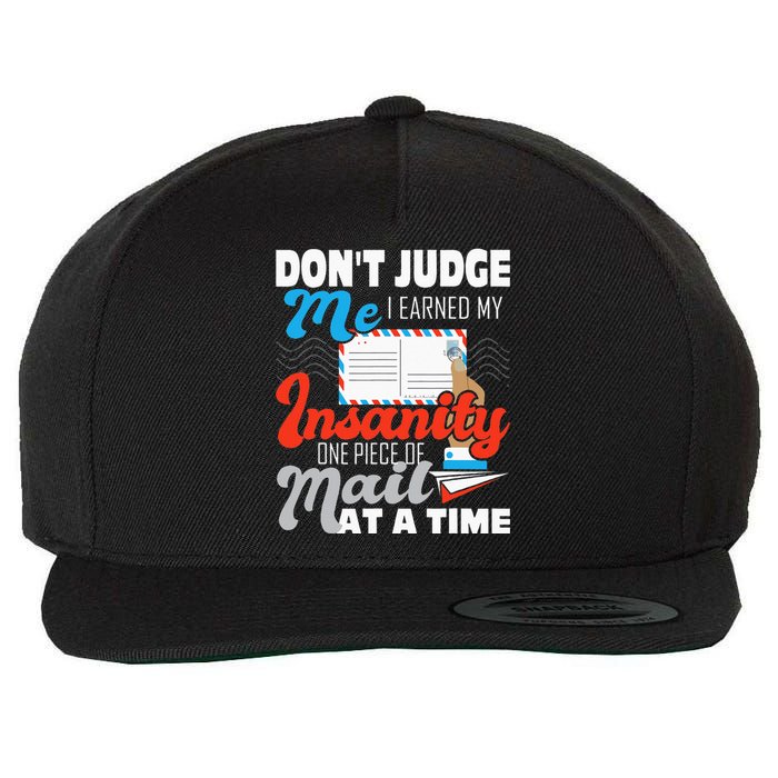 Dont Judge Me Postal Worker Mailman Postman Mail Carrier Wool Snapback Cap