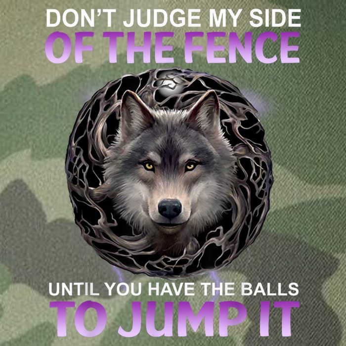 DonT Judge My Side Of The Fence Wolf Legacy Tie Dye Trucker Hat