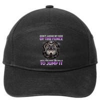 DonT Judge My Side Of The Fence Wolf 7-Panel Snapback Hat