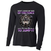 DonT Judge My Side Of The Fence Wolf Cooling Performance Long Sleeve Crew