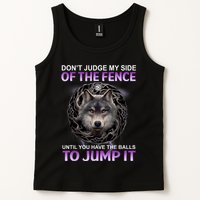 DonT Judge My Side Of The Fence Wolf Tank Top