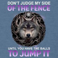DonT Judge My Side Of The Fence Wolf Garment-Dyed Sweatshirt