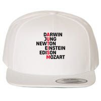 Darwin Jung Newton Einstein Edison Mozart Autism Awareness Wool Snapback Cap
