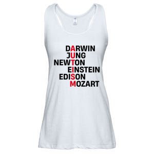 Darwin Jung Newton Einstein Edison Mozart Autism Awareness Ladies Essential Flowy Tank