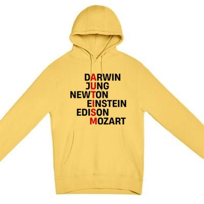 Darwin Jung Newton Einstein Edison Mozart Premium Pullover Hoodie