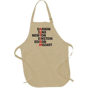 Darwin Jung Newton Einstein Edison Mozart Full-Length Apron With Pockets