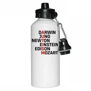 Darwin Jung Newton Einstein Edison Mozart Aluminum Water Bottle