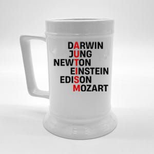 Darwin Jung Newton Einstein Edison Mozart Beer Stein