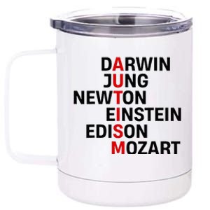 Darwin Jung Newton Einstein Edison Mozart 12 oz Stainless Steel Tumbler Cup