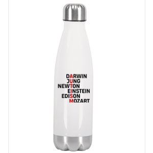 Darwin Jung Newton Einstein Edison Mozart Stainless Steel Insulated Water Bottle