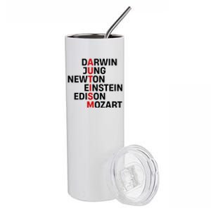 Darwin Jung Newton Einstein Edison Mozart Stainless Steel Tumbler