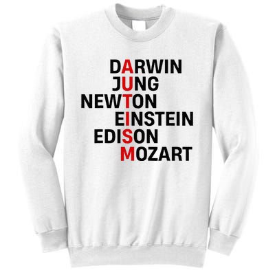 Darwin Jung Newton Einstein Edison Mozart Autism Awareness Sweatshirt