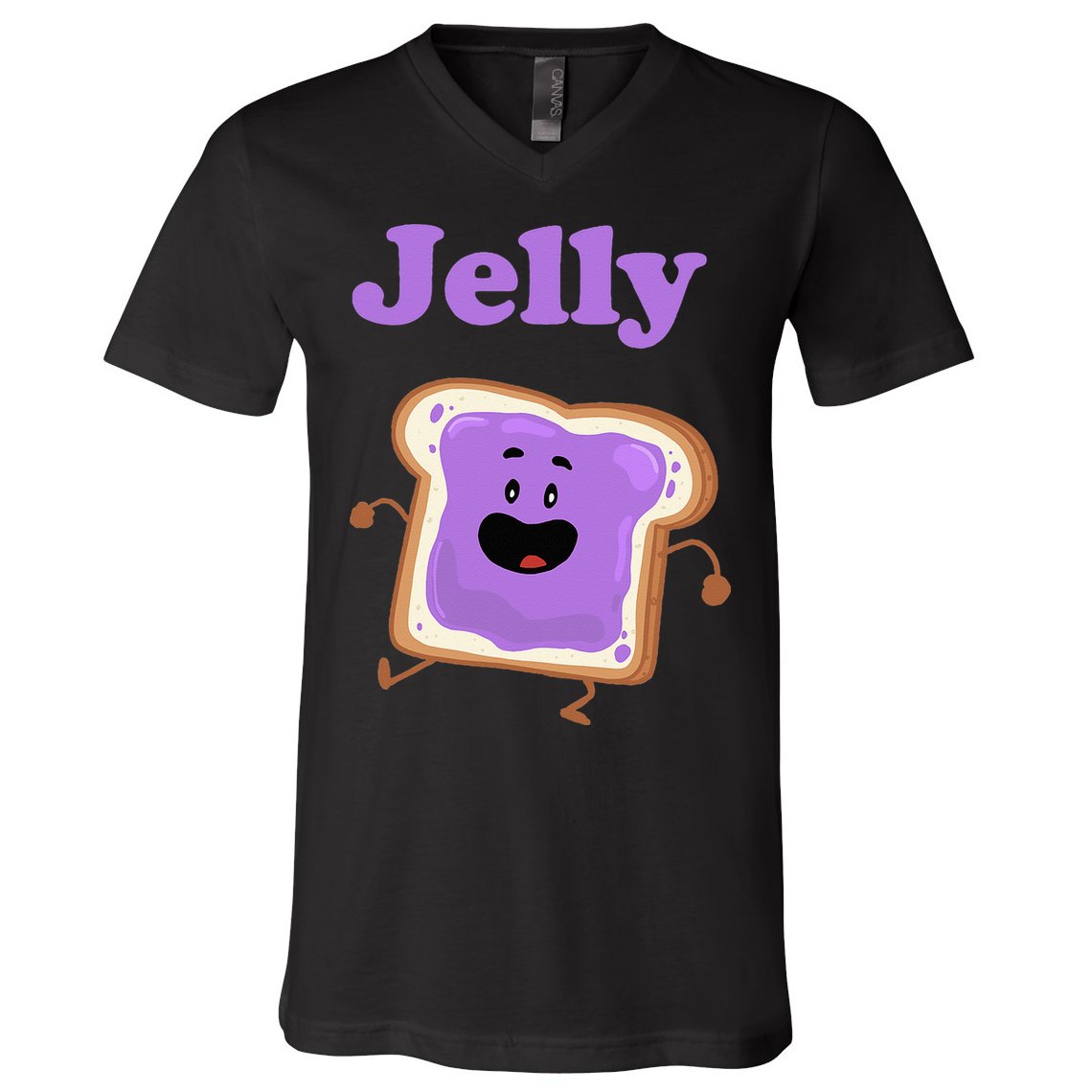 Dancing Jelly Peanut Butter And Jelly V-Neck T-Shirt