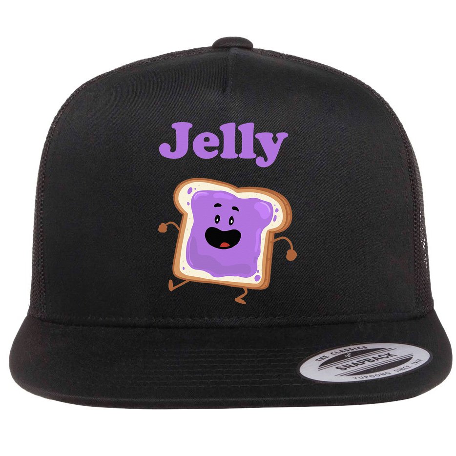 Dancing Jelly Peanut Butter And Jelly Flat Bill Trucker Hat