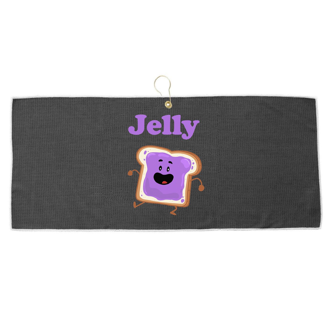 Dancing Jelly Peanut Butter And Jelly Large Microfiber Waffle Golf Towel
